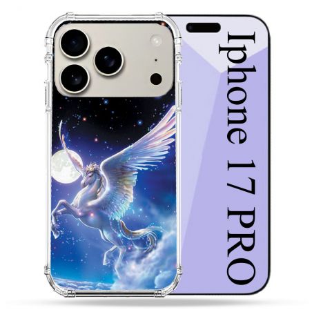 Coque Renforcée Magsafe Pour Iphone 17 Pro Fantastique Licorne Céleste