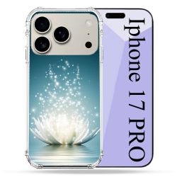 Coque Renforcée Magsafe Pour Iphone 17 Pro Fleur Lotus Blanc