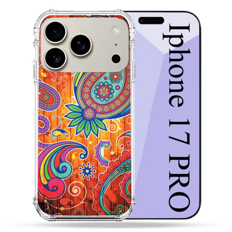 Coque Renforcée Magsafe Pour Iphone 17 Pro Fleur Psychedelic