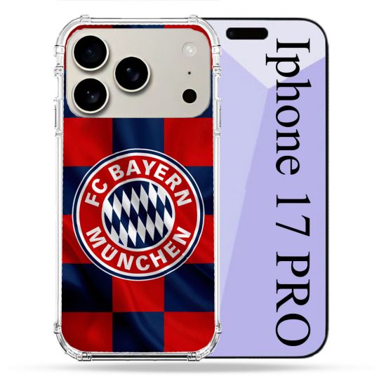 Coque Renforcée Magsafe Pour Iphone 17 Pro Foot Bayern Munich Carreaux
