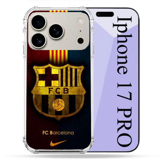 Coque Renforcée Magsafe Pour Iphone 17 Pro Foot FC Barcelone Vintage
