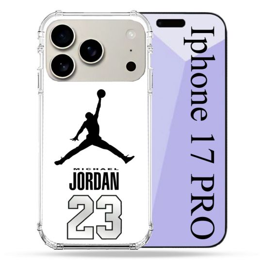 Coque Renforcée Magsafe Pour Iphone 17 Pro Jordan 23 Blanc
