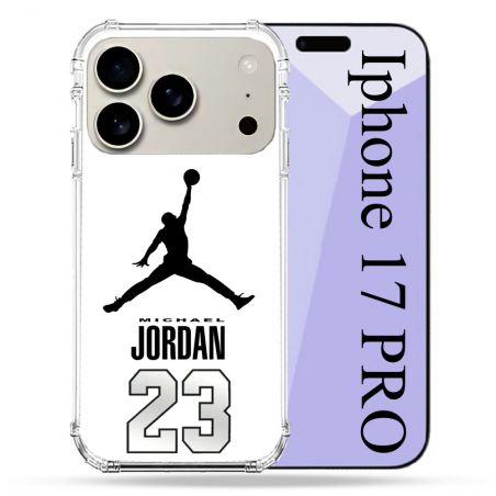 Coque Renforcée Magsafe Pour Iphone 17 Pro Jordan 23 Blanc