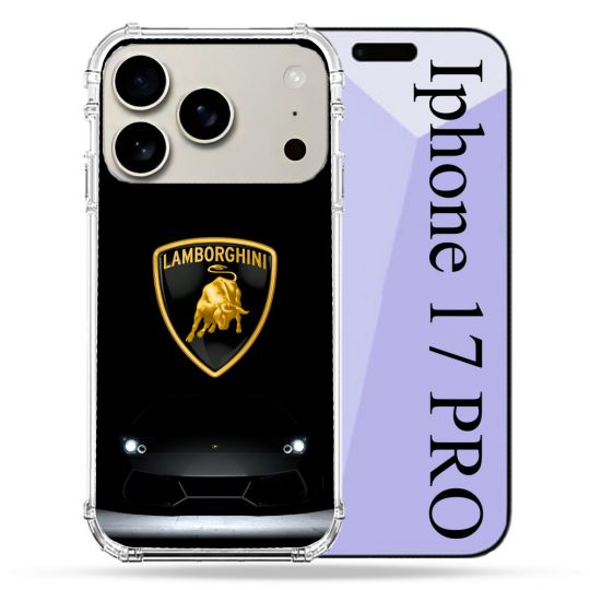 Coque Renforcée Magsafe Pour Iphone 17 Pro Lamborghini Noir