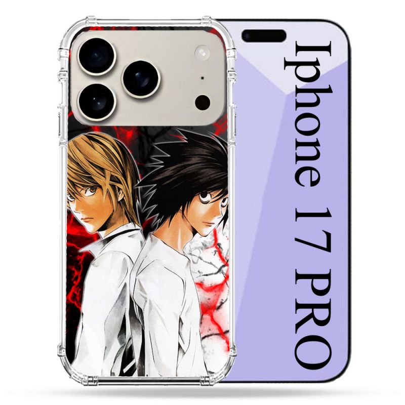 Coque Renforcée Magsafe Pour Iphone 17 Pro Manga Death Note Duo