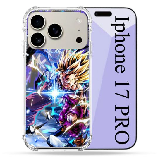 Coque Renforcée Magsafe Pour Iphone 17 Pro Manga Dragon Ball Sangohan Duo
