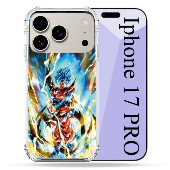 Coque Renforcée Magsafe Pour Iphone 17 Pro Manga Dragon Ball Sangoku Blanc