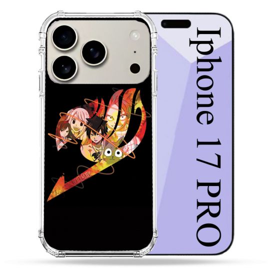 Coque Renforcée Magsafe Pour Iphone 17 Pro Manga Fairy Tail Logo Noir