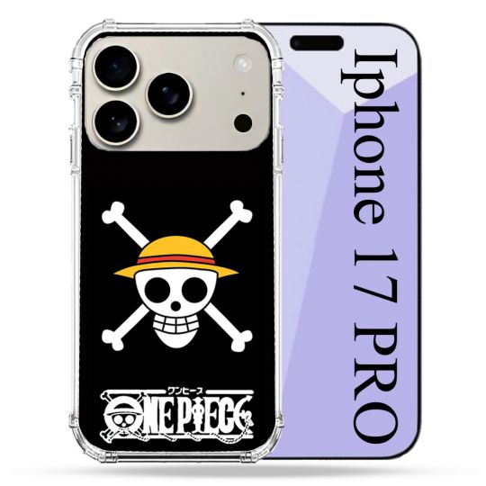 Coque Renforcée Magsafe Pour Iphone 17 Pro Manga One Piece Tete de Mort