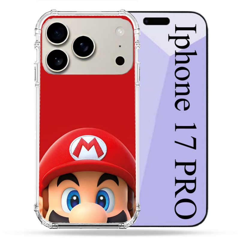 Coque Renforcée Magsafe Pour Iphone 17 Pro Mario Rouge