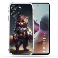 Coque Renforcée Pour Motorola G56 5G Animal Chat America