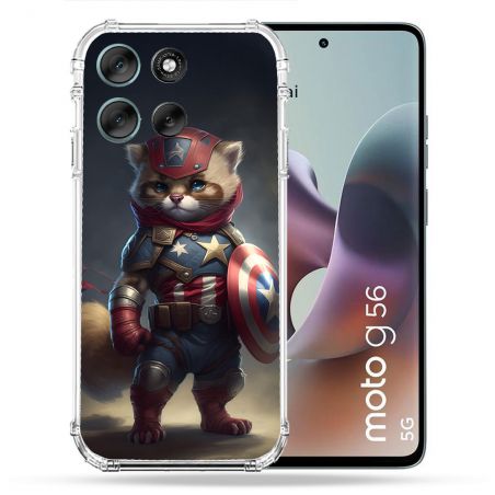 Coque Renforcée Pour Motorola G56 5G Animal Chat America