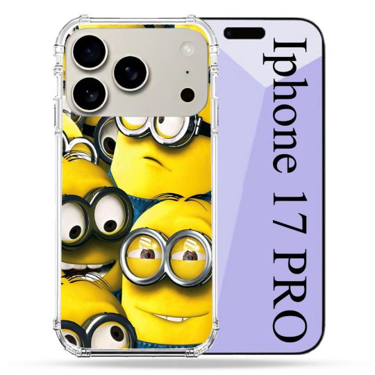Coque Renforcée Magsafe Pour Iphone 17 Pro Minions Groupe