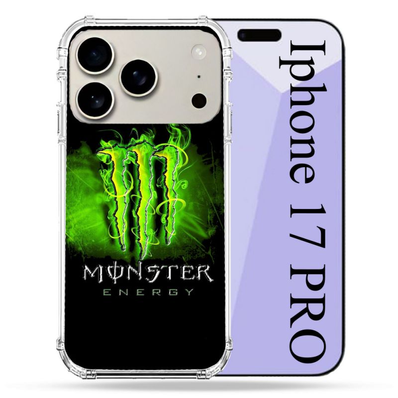 Coque Renforcée Magsafe Pour Iphone 17 Pro Monster Energy Vert