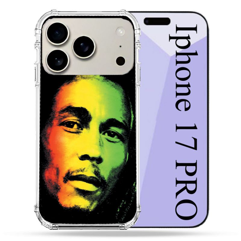 Coque Renforcée Magsafe Pour Iphone 17 Pro Musique Bob Marley 2