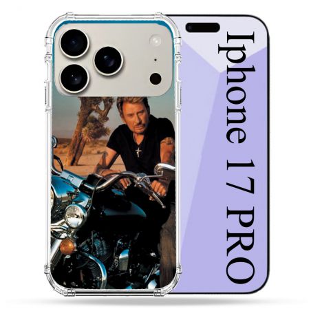 Coque Renforcée Magsafe Pour Iphone 17 Pro Musique Johnny Hallyday Moto