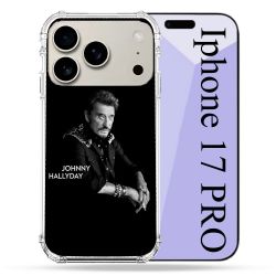 Coque Renforcée Magsafe Pour Iphone 17 Pro Musique Johnny Hallyday Noir