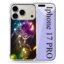 Coque Renforcée Magsafe Pour Iphone 17 Pro Musique Partition Multicolore