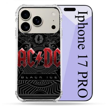 Coque Renforcée Magsafe Pour Iphone 17 Pro Musique Rock ACDC Rouge