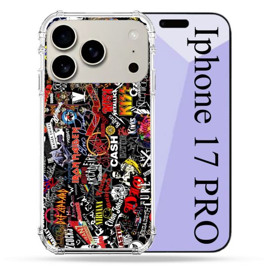 Coque Renforcée Magsafe Pour Iphone 17 Pro Musique Rock Groupe