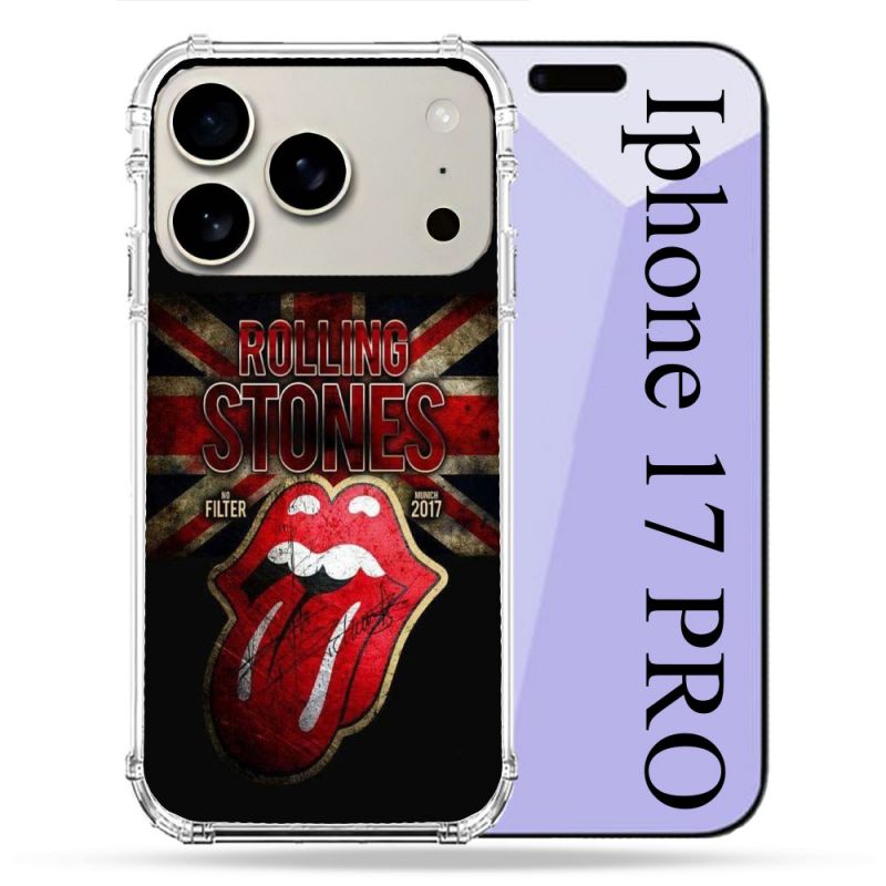 Coque Renforcée Magsafe Pour Iphone 17 Pro Musique Rolling Stones