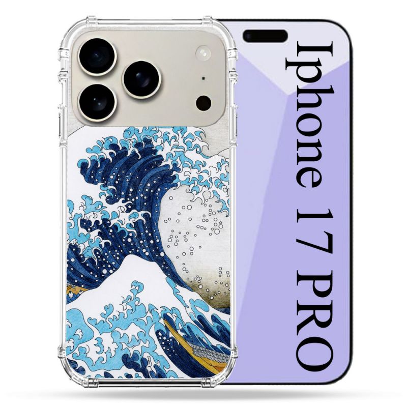 Coque Renforcée Magsafe Pour Iphone 17 Pro Peinture La Grande Vague