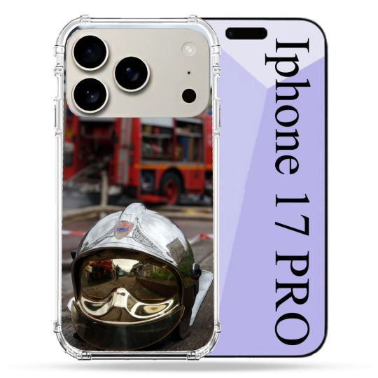 Coque Renforcée Magsafe Pour Iphone 17 Pro Pompier Casque Camion