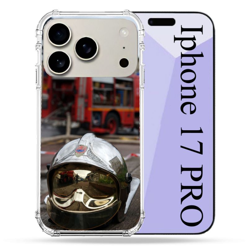 Coque Renforcée Magsafe Pour Iphone 17 Pro Pompier Casque Camion