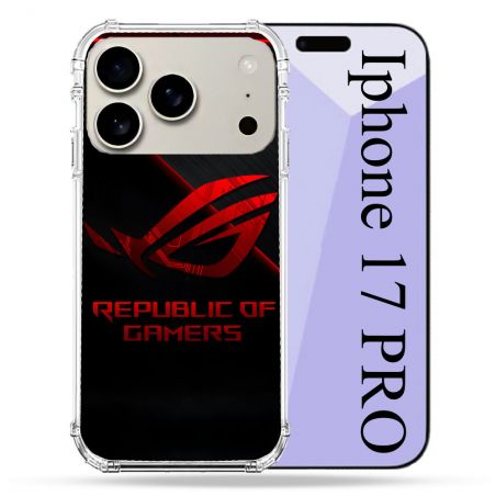 Coque Renforcée Magsafe Pour Iphone 17 Pro ROG Rouge