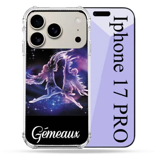 Coque Renforcée Magsafe Pour Iphone 17 Pro Signe Zodiaque 2 Gémeaux