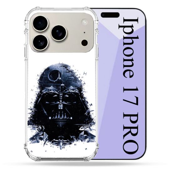 Coque Renforcée Magsafe Pour Iphone 17 Pro Star Wars - Dark Vador Blanc