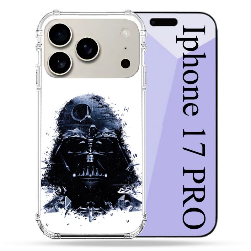 Coque Renforcée Magsafe Pour Iphone 17 Pro Star Wars - Dark Vador Blanc
