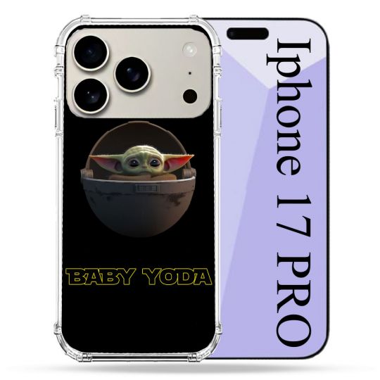 Coque Renforcée Magsafe Pour Iphone 17 Pro Star Wars - Yoda bebe noir