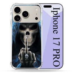 Coque Renforcée Magsafe Pour Iphone 17 Pro Tete de Mort Doigt