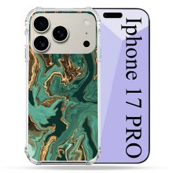 Coque Renforcée Magsafe Pour Iphone 17 Pro Texture Marbre Vert