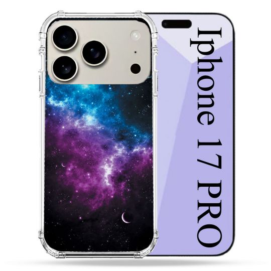 Coque Renforcée Magsafe Pour Iphone 17 Pro Univers Bleu Violet