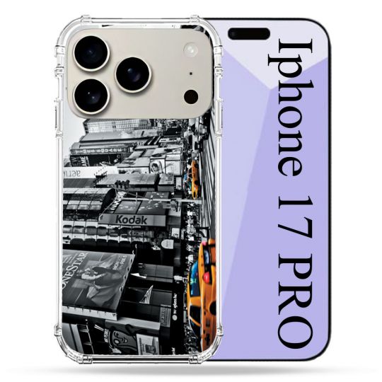Coque Renforcée Magsafe Pour Iphone 17 Pro Voyage Amerique USA New York Taxi