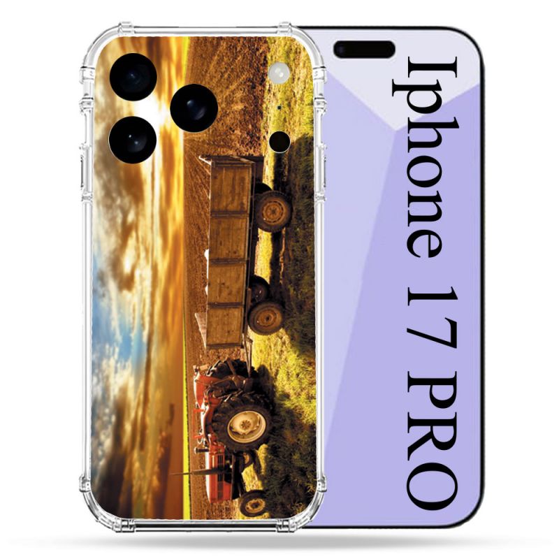 Coque Renforcée Pour Iphone 17 Pro Agriculture Tracteur Color