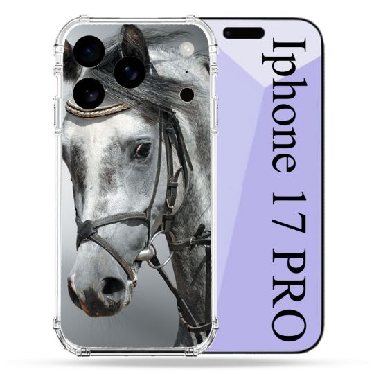 Coque Renforcée Pour Iphone 17 Pro Animal Cheval Blanc