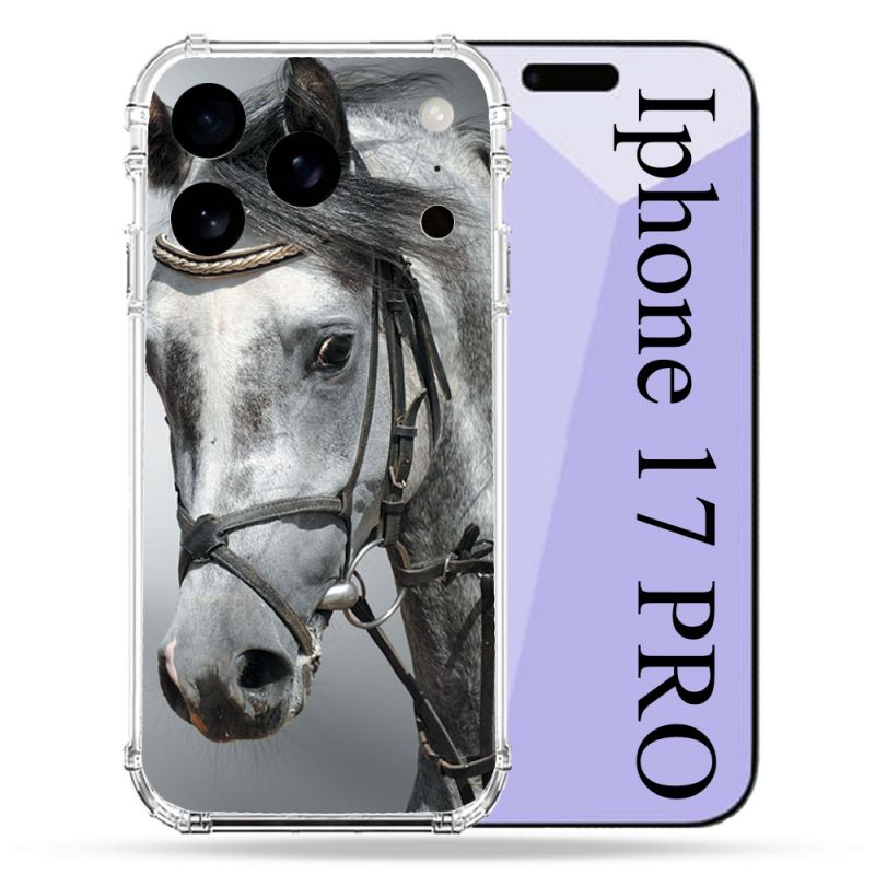 Coque Renforcée Pour Iphone 17 Pro Animal Cheval Blanc