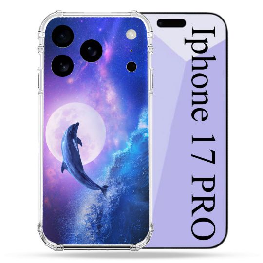 Coque Renforcée Pour Iphone 17 Pro Animal Dauphin Vague