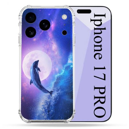 Coque Renforcée Pour Iphone 17 Pro Animal Dauphin Vague