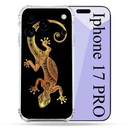 Coque Renforcée Pour Iphone 17 Pro Animal Lezard Noir