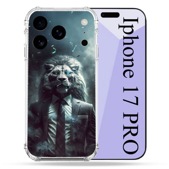 Coque Renforcée Pour Iphone 17 Pro Animal Lion Business