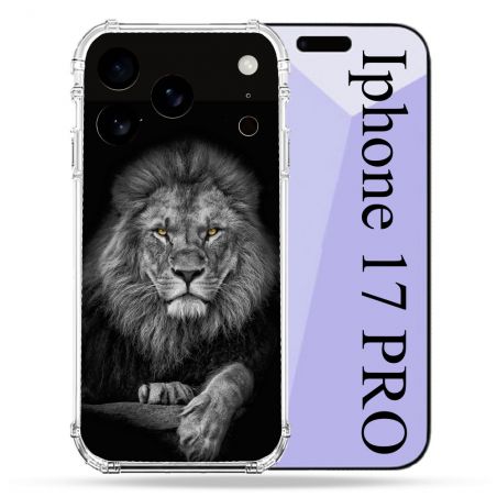 Coque Renforcée Pour Iphone 17 Pro Animal Lion Majestueux