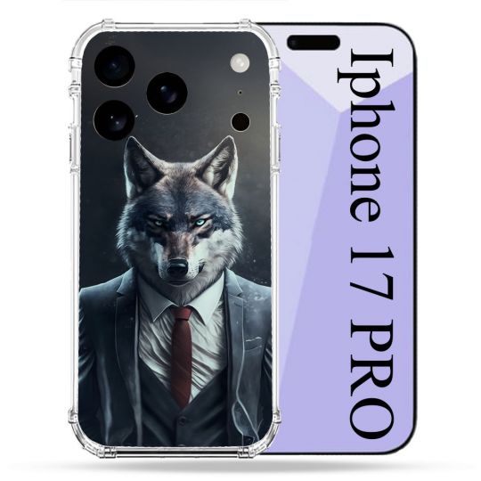 Coque Renforcée Pour Iphone 17 Pro Animal Loup Business