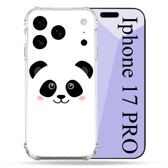 Coque Renforcée Pour Iphone 17 Pro Animal Panda Blanc