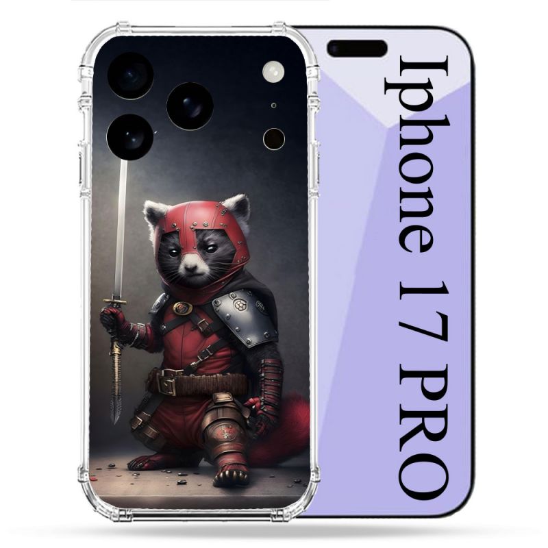 Coque Renforcée Pour Iphone 17 Pro Animal Raton Samouraï