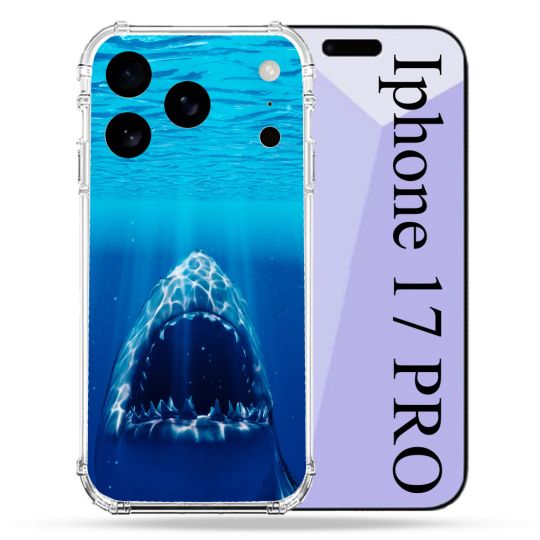 Coque Renforcée Pour Iphone 17 Pro Animal Requin Dent
