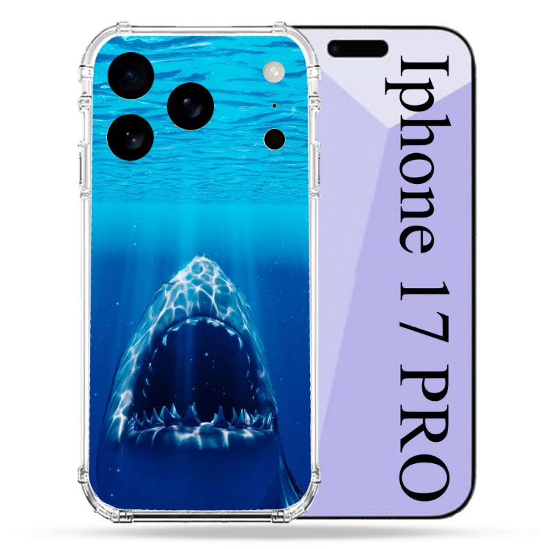 Coque Renforcée Pour Iphone 17 Pro Animal Requin Dent